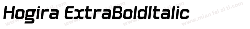 Hogira ExtraBoldItalic字体转换